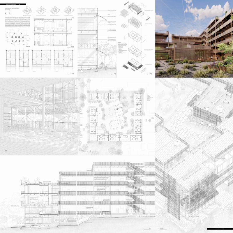 Social Housing with Communal Living Room by Zixuan Lin